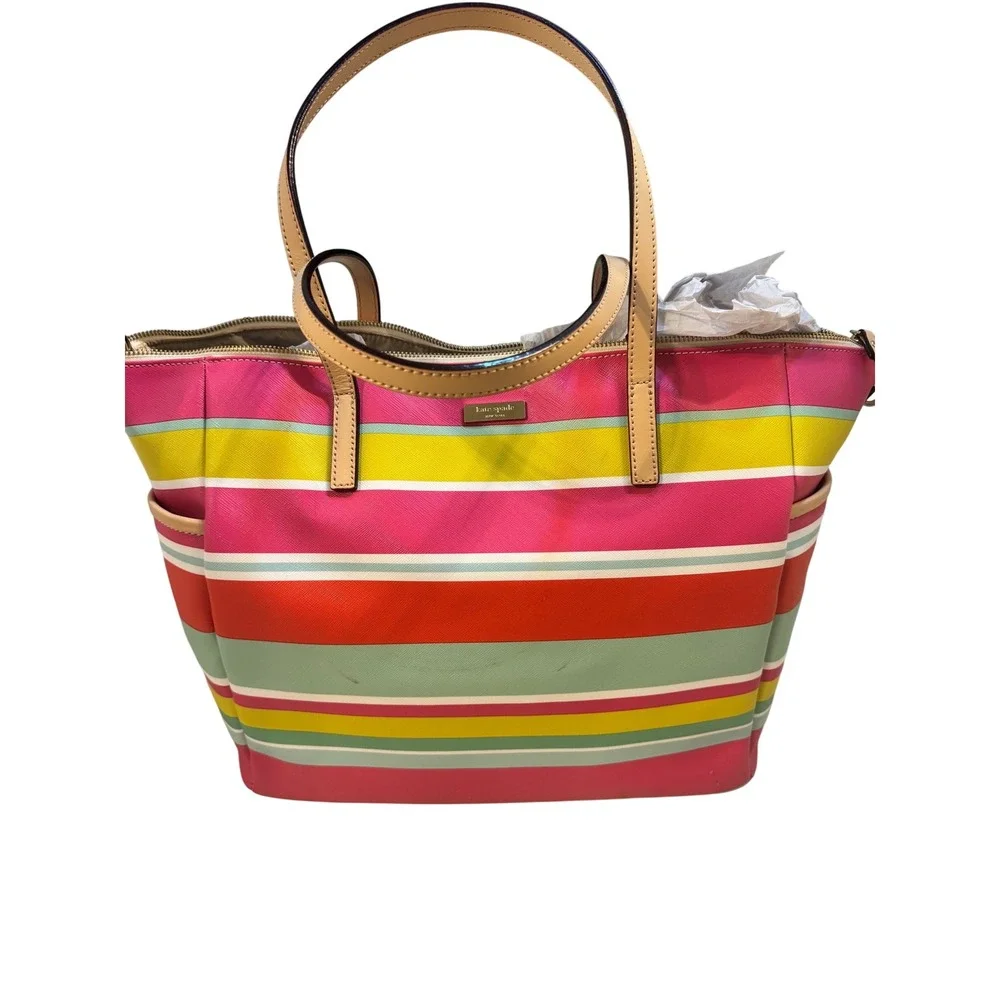 Kate Spade Adaira Baby Bag Tote Purse Wallet Set‎ Grant Street NWT Multicolored